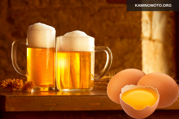 Ủ tóc dùng bia và trứng gà