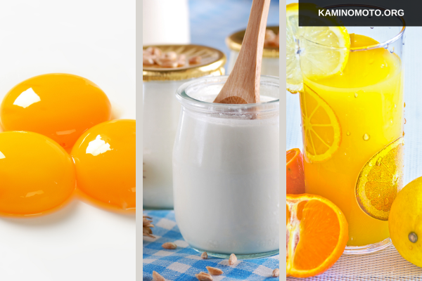 Công thức 2: Trứng gà + Sữa chua + Nước cốt chanh